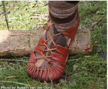 cordones de los zapatos utilizados por los antiguos griegos y romanos