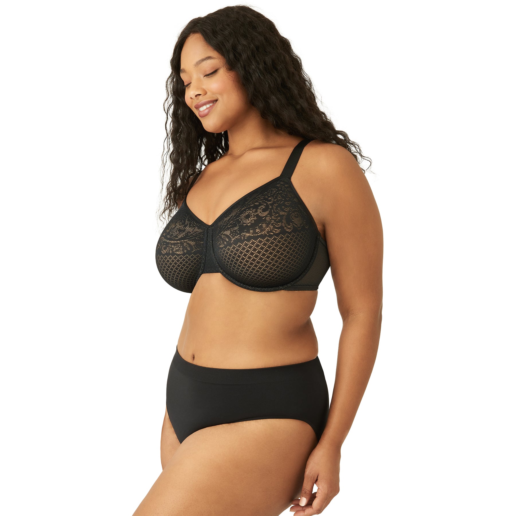 Wacoal 859221 Underwire Contour Nursing Bra, Size 34C BLACK - MSRP