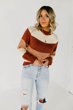 The April Colorblock Sweater - Tiramisu Multi
