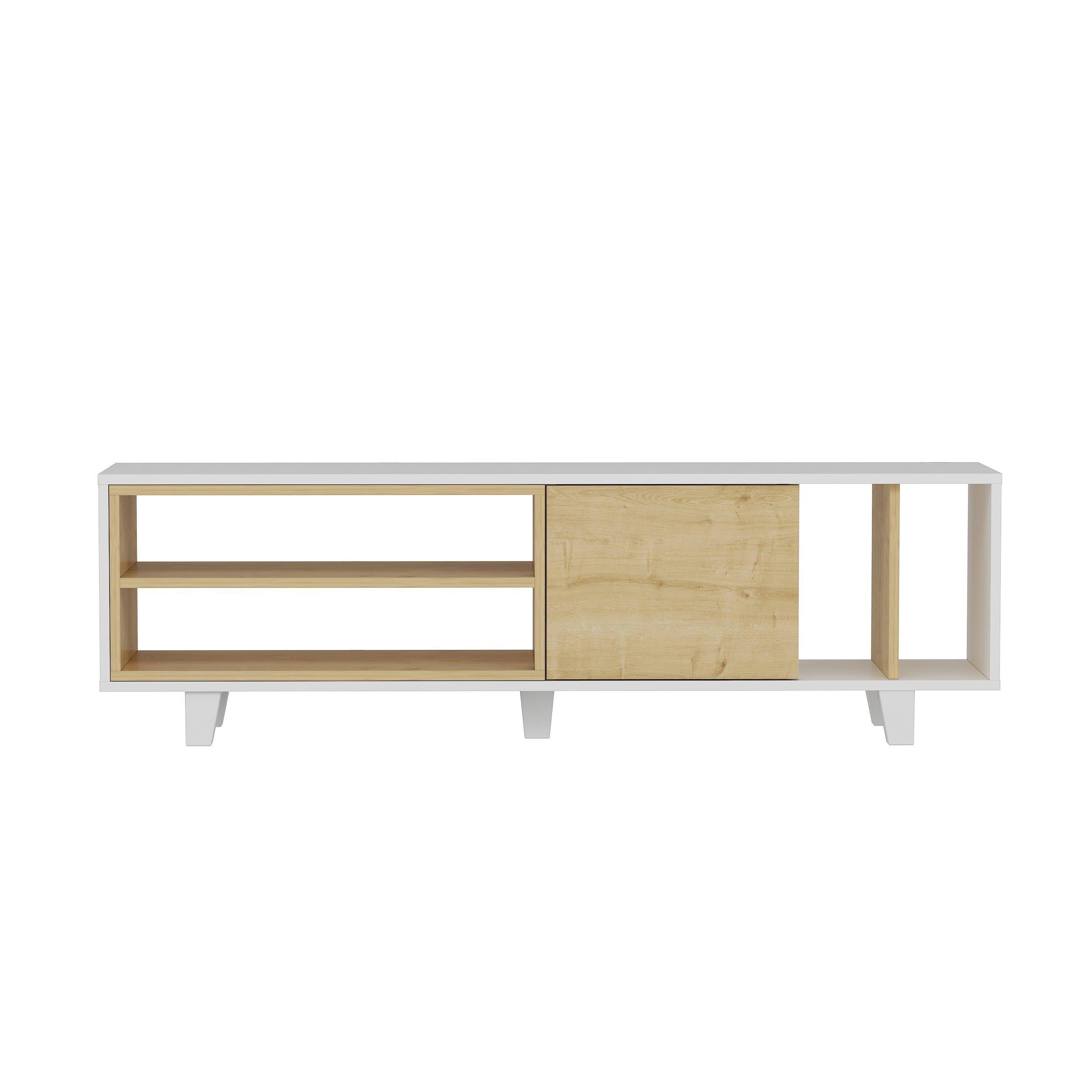 Rosi Tv Unit White Oak Tv Stands Modern Furniture Deals