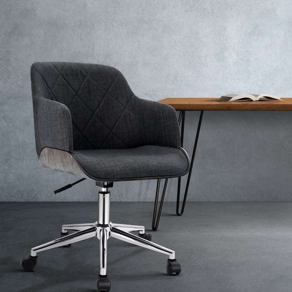 fabric desk chairs with wheels