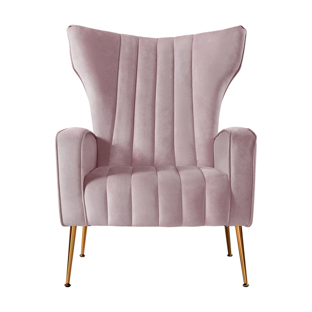 pink comfy armchair