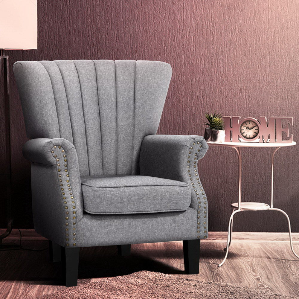 grey feature armchair