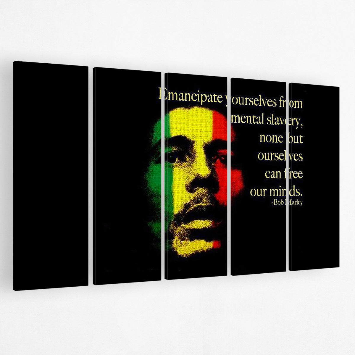 Bob Marley Quotes Wall Art Canvas 5 Piece Home Decor Prints Large Painting Set 