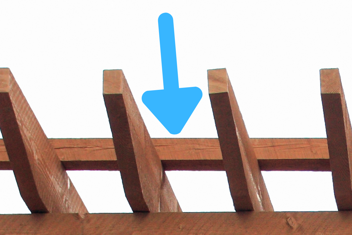 Directions on installing pergola purlins