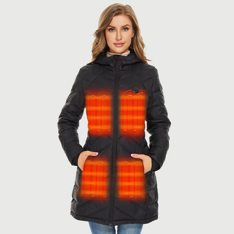 Heated Long Down Jacket 7.4V For Women