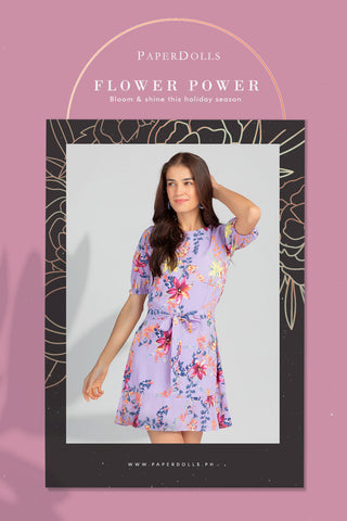 Brenna A-Line Dress in Floral Print