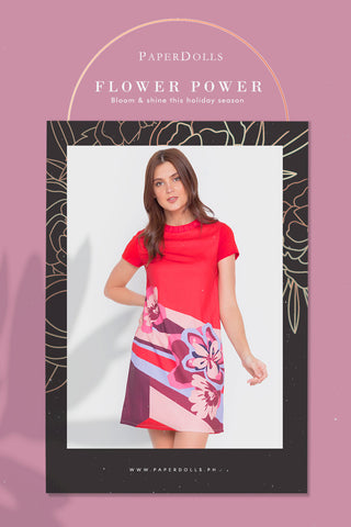 Brianna Digital Floral Print Shift Dress