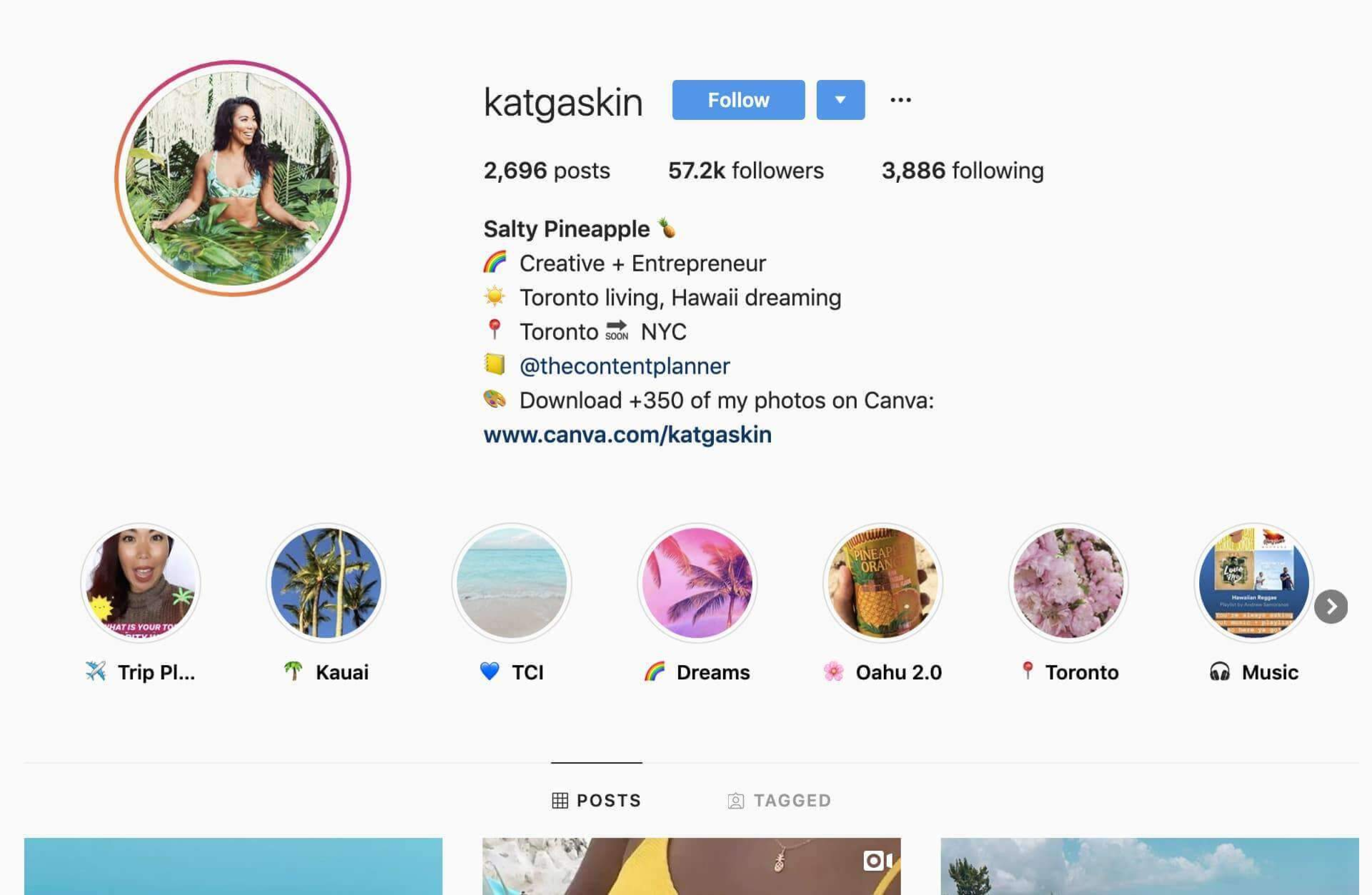 Instagram上Katgaskin的主页