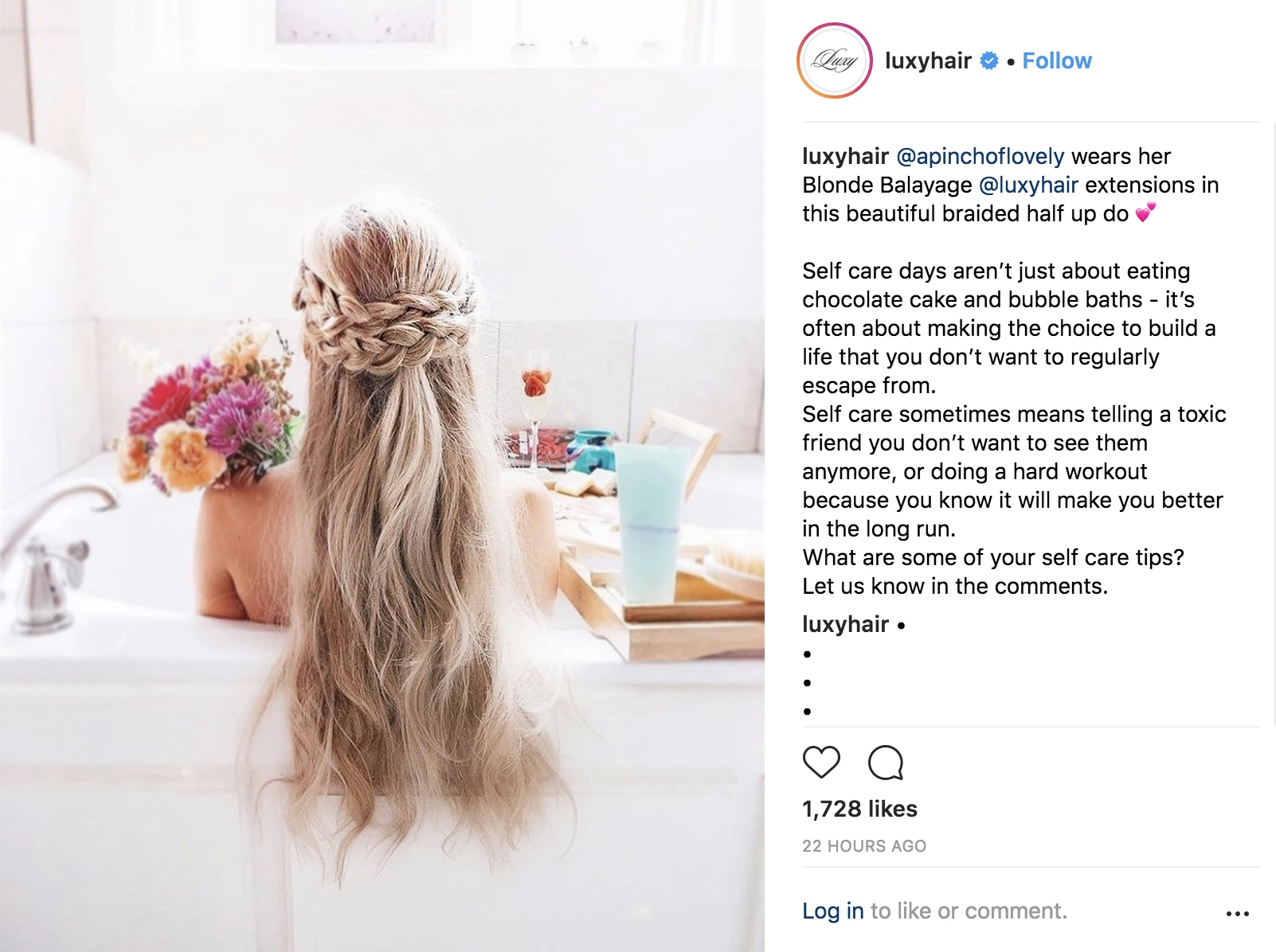 Luxy Hair 在Instagram上展示自己的产品来建立品牌