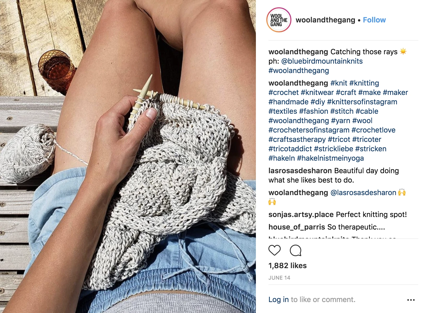 WATG 会经常在 Instagram 上分享他们顾客的针织作品