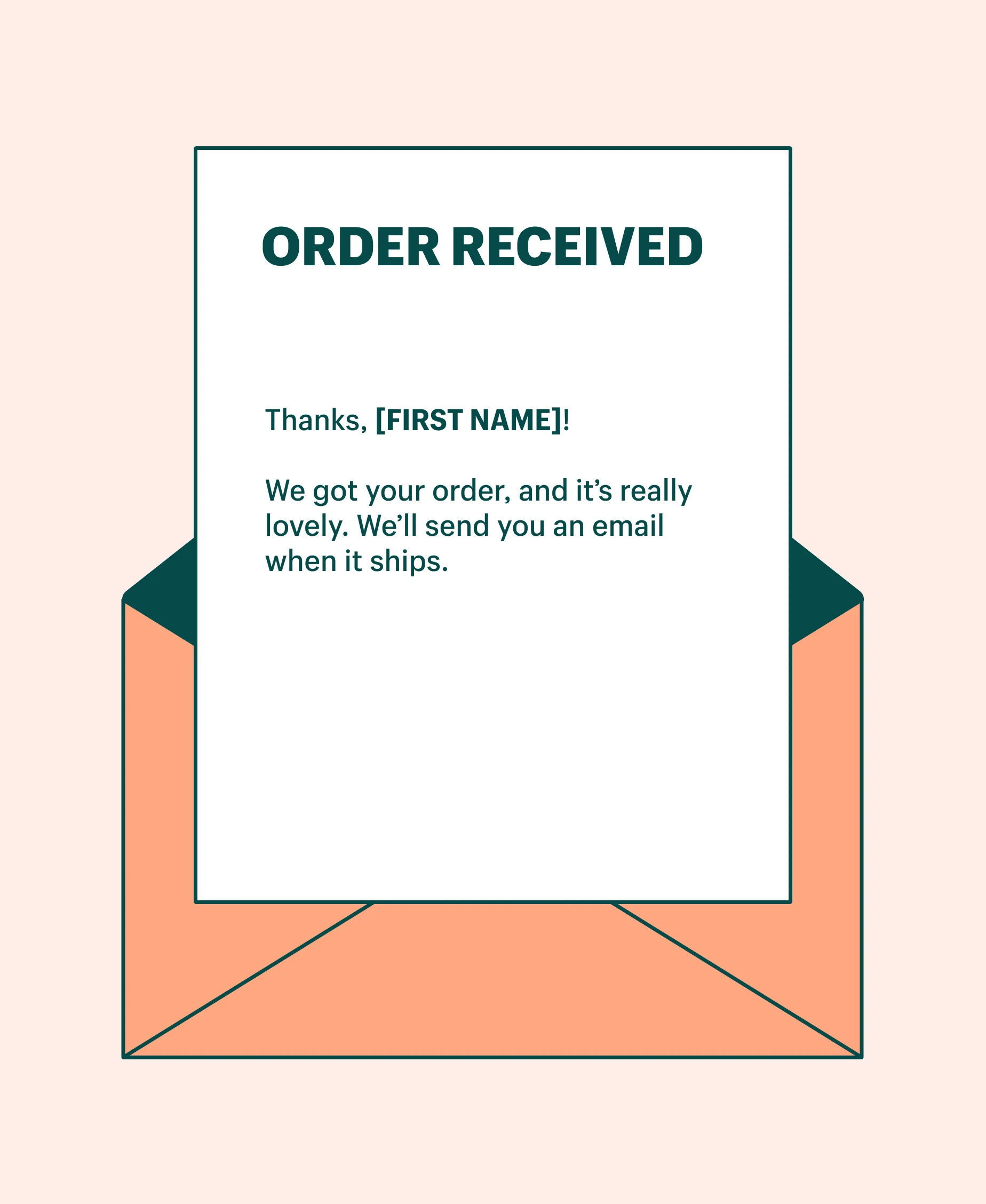 感谢顾客信任的简单句子模板：订单收到后