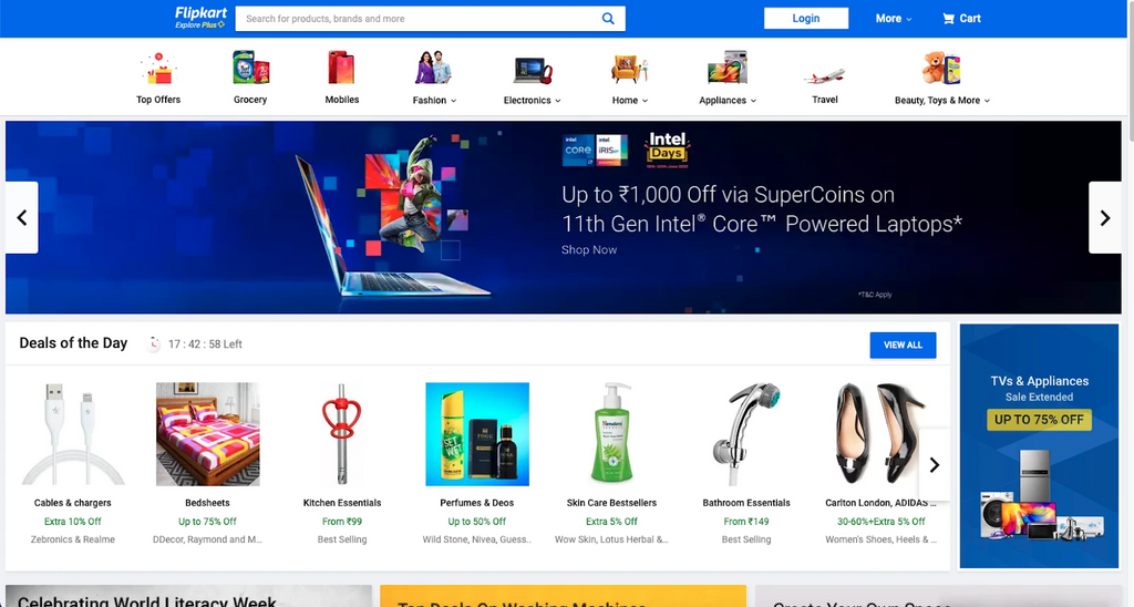 Flipkart 首页