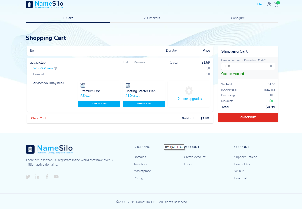 Namesilo 域名购买流程示例 04