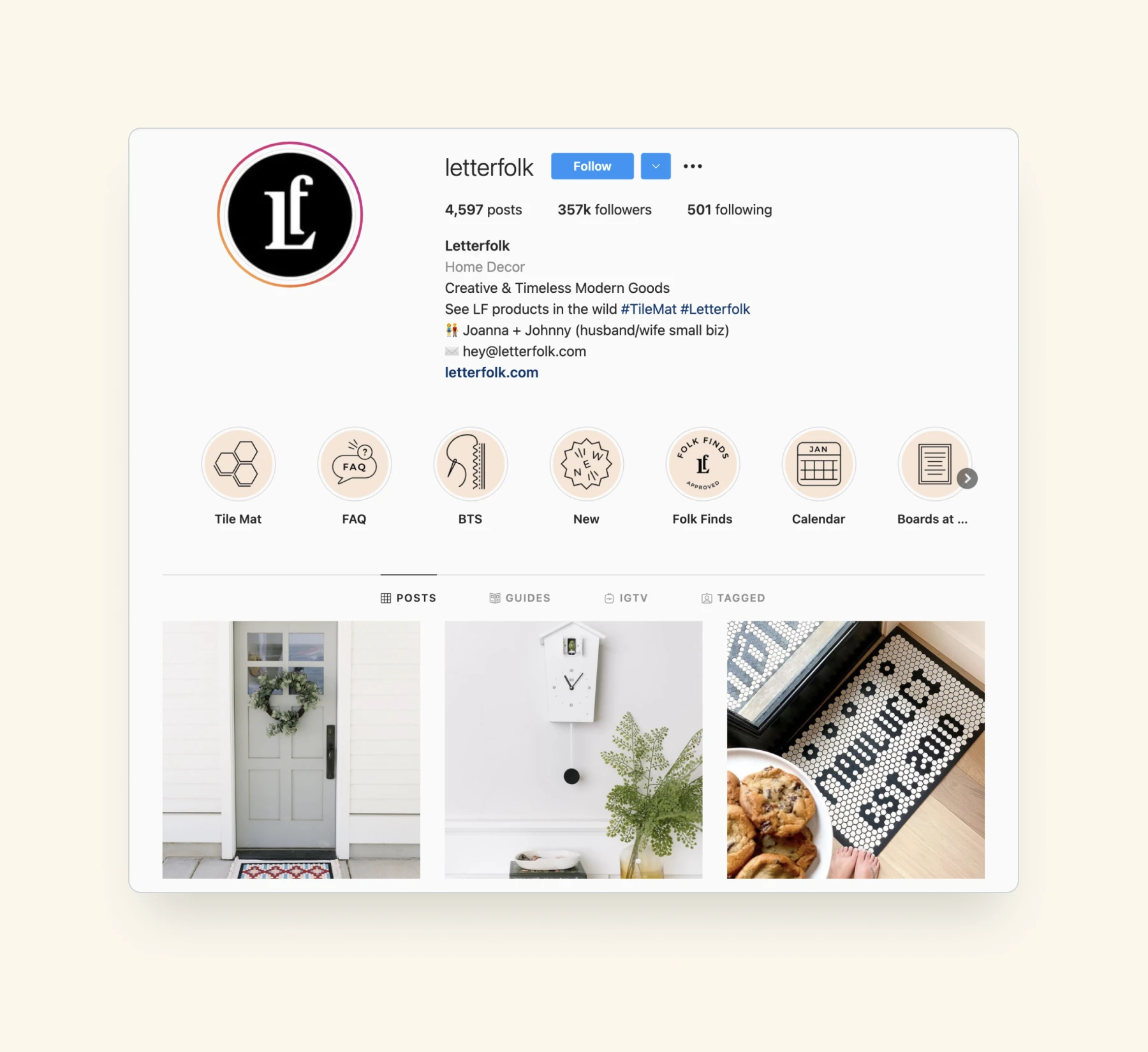 letterfolk instagram 账号