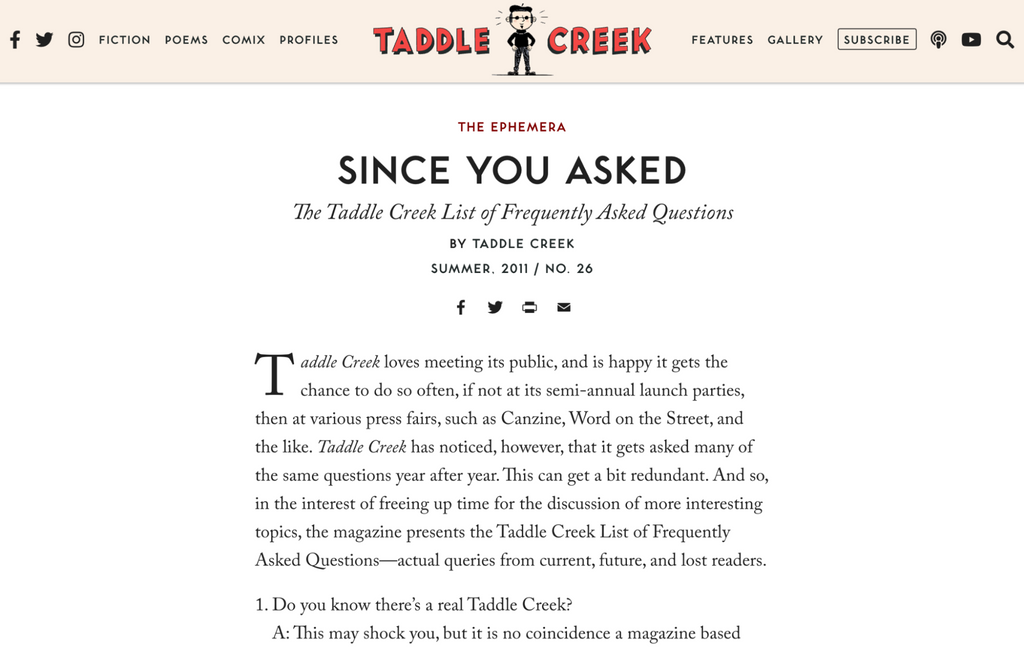 taddle-creek-常见问题页面