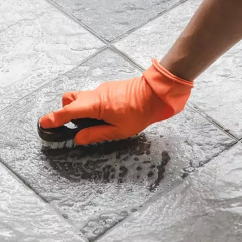 Shining the tile and grout is one of the easy home improvement projects you can do.