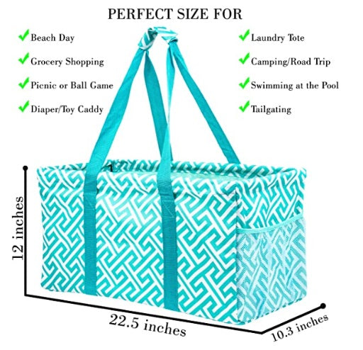 Extra Large Utility Tote Bag - Oversized Collapsible Pool Beach Canvas ...