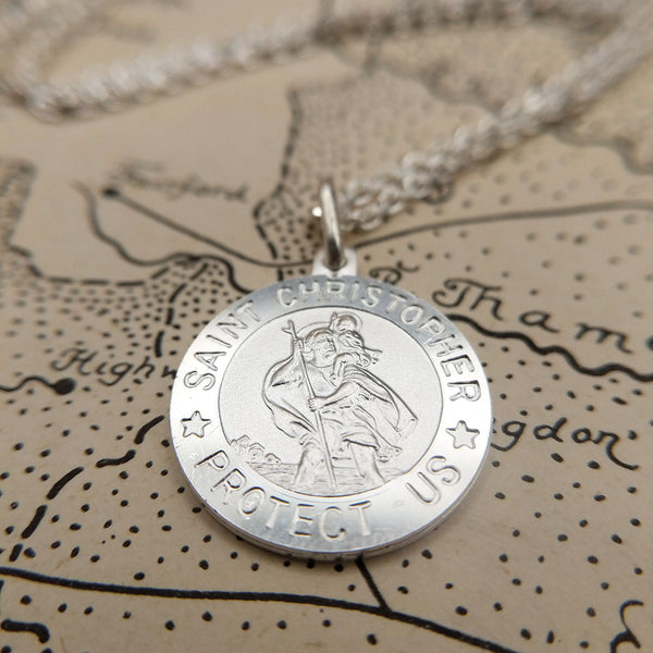 St Christopher Pendants, Necklaces and Earrings | Sterling & Wilde