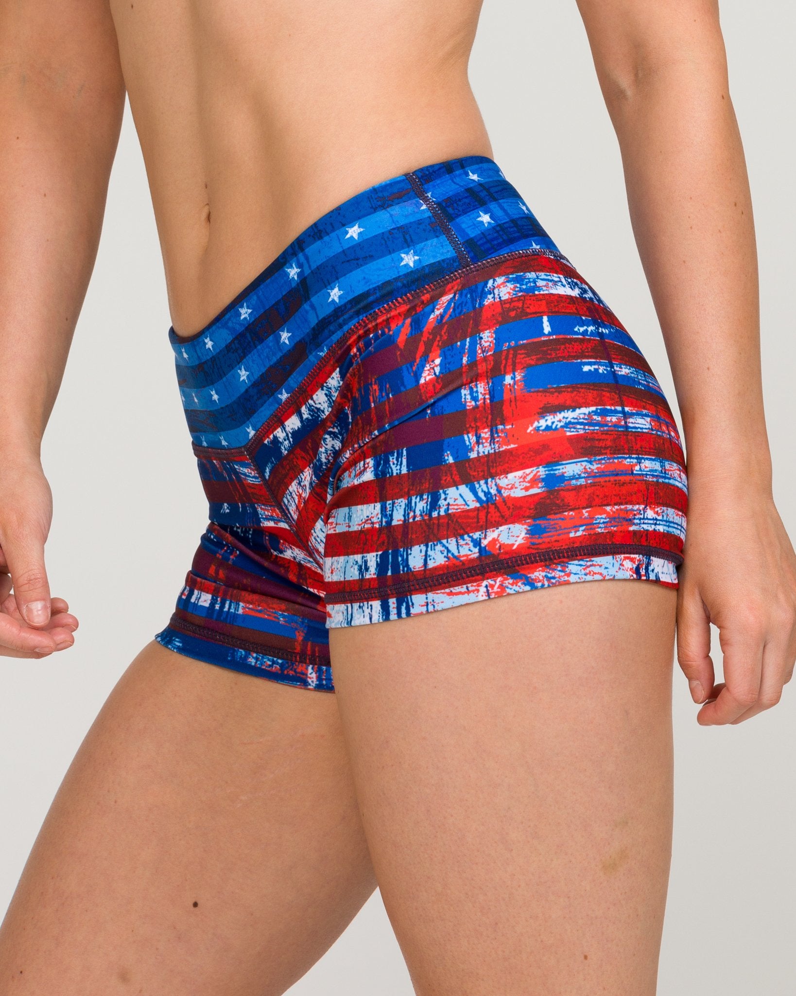 Women S Booty Activewear Shorts Patriot I A B M F G