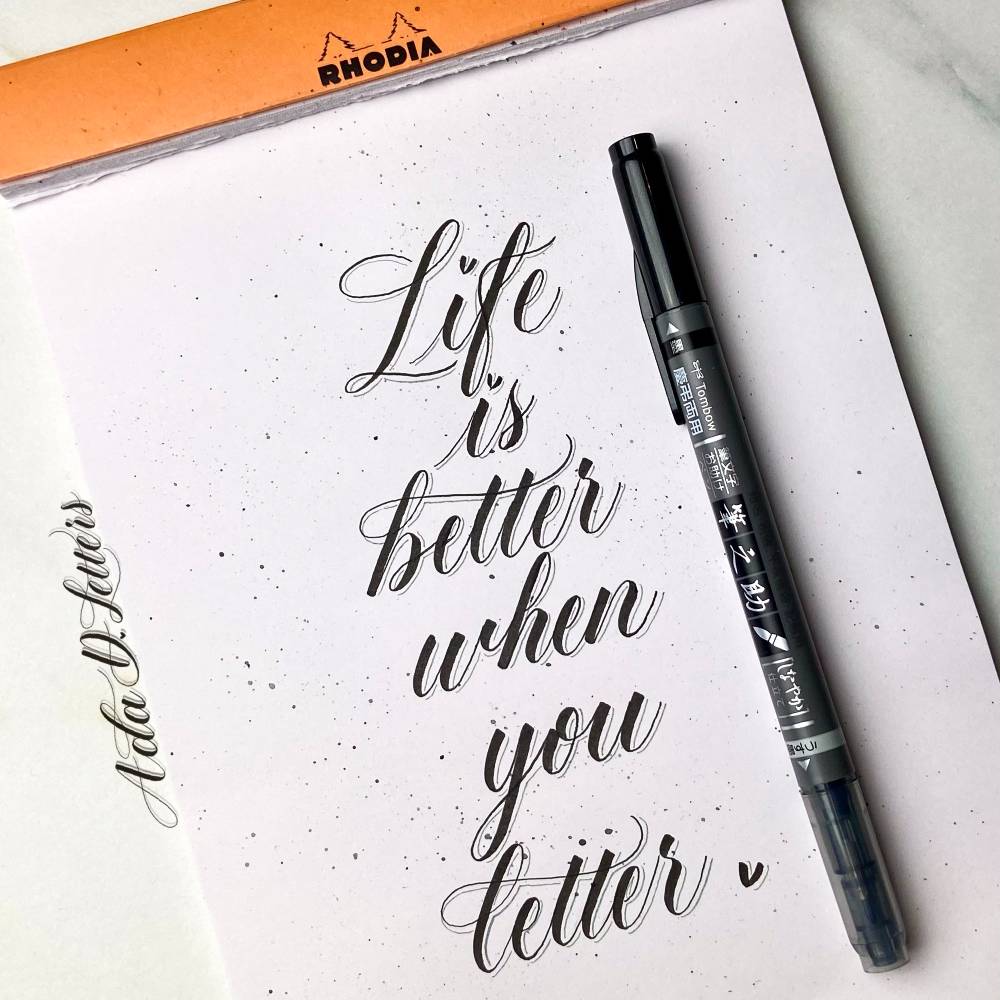 Modern calligraphy from Andra of Adadletters