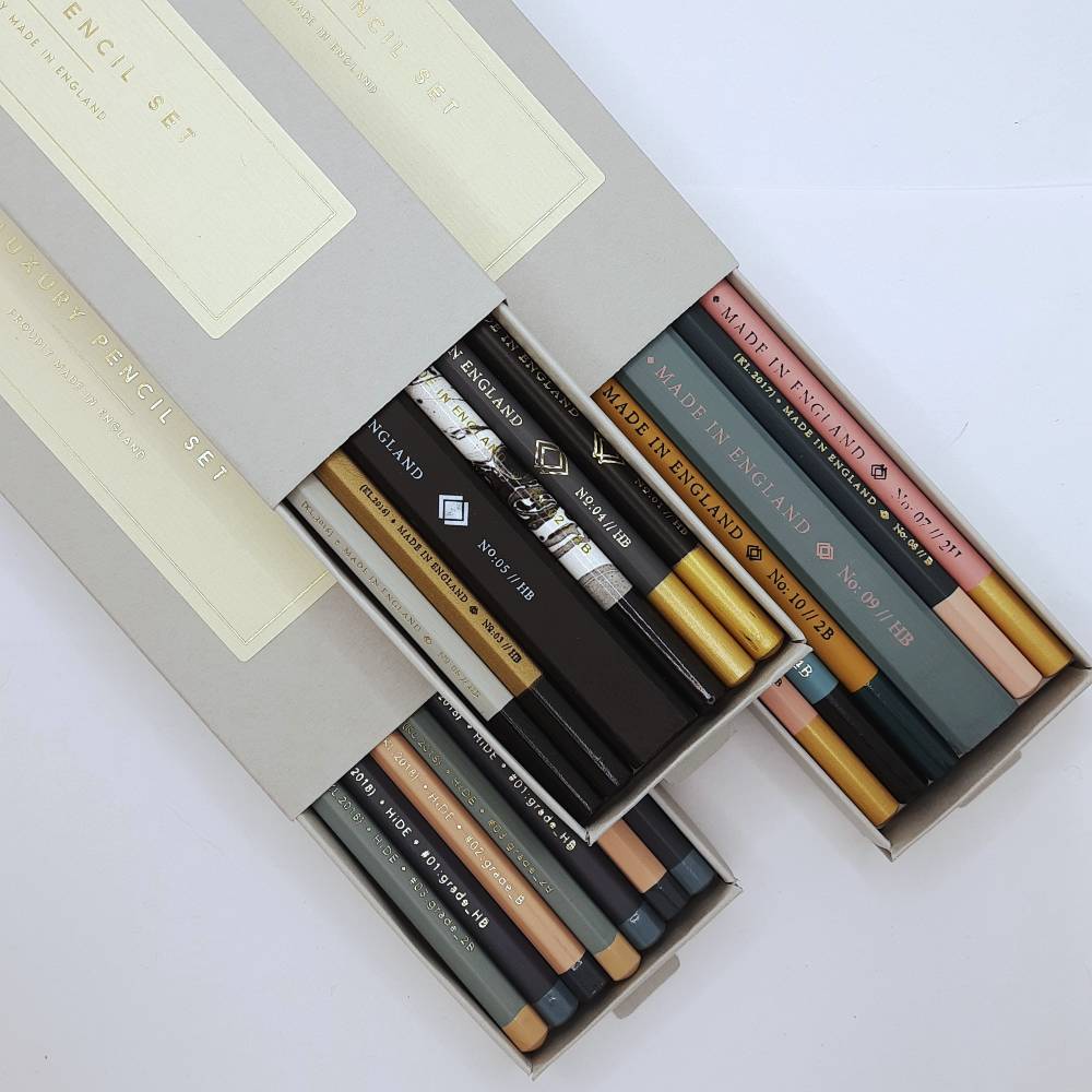 There's a selection of beautiful pencil sets to choose from