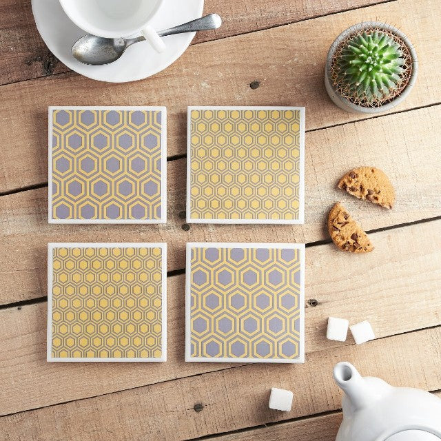 Honeycomb Coaster set from Yellow Room Designs