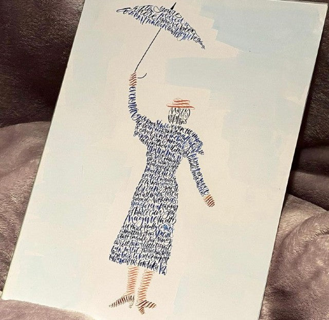 Jessamin's calligram of Mary Poppins