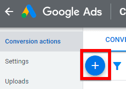 Creating a new conversion action in Google Ads