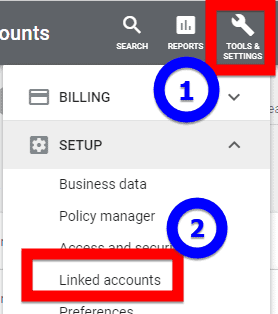 How to view your linked accounts in Google Ads