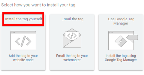 Installing the Google Ads tag yourself