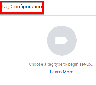 configuring tag in Google tag manager
