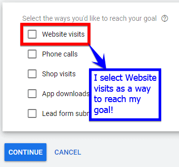 Lead form submission is one way to reach your goal in Google Ads