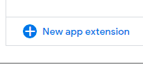 click to add new app extension