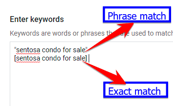 only phrase and exact match types of your keyword. Leaving out broad match