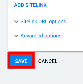 save the ad extensions information