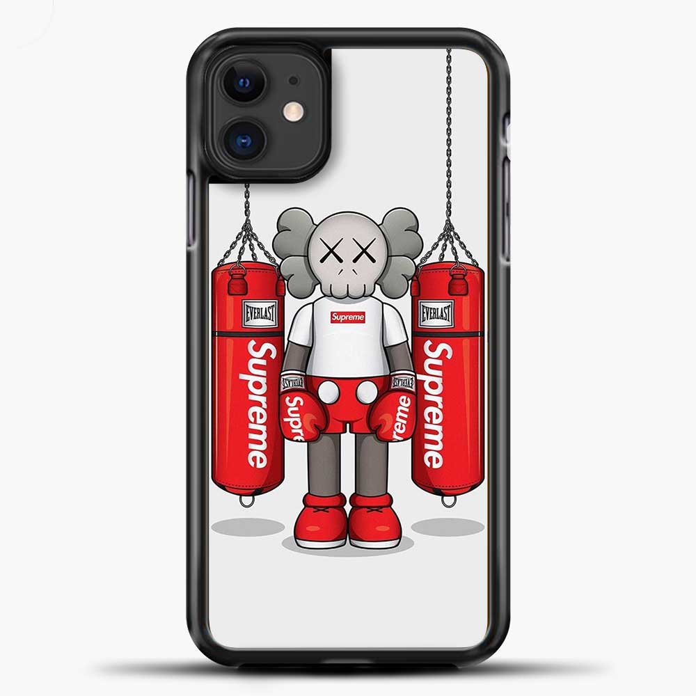 Kaws Supreme Boxing Iphone 11 Case Snap 3d Plastic Rubber Gubler76