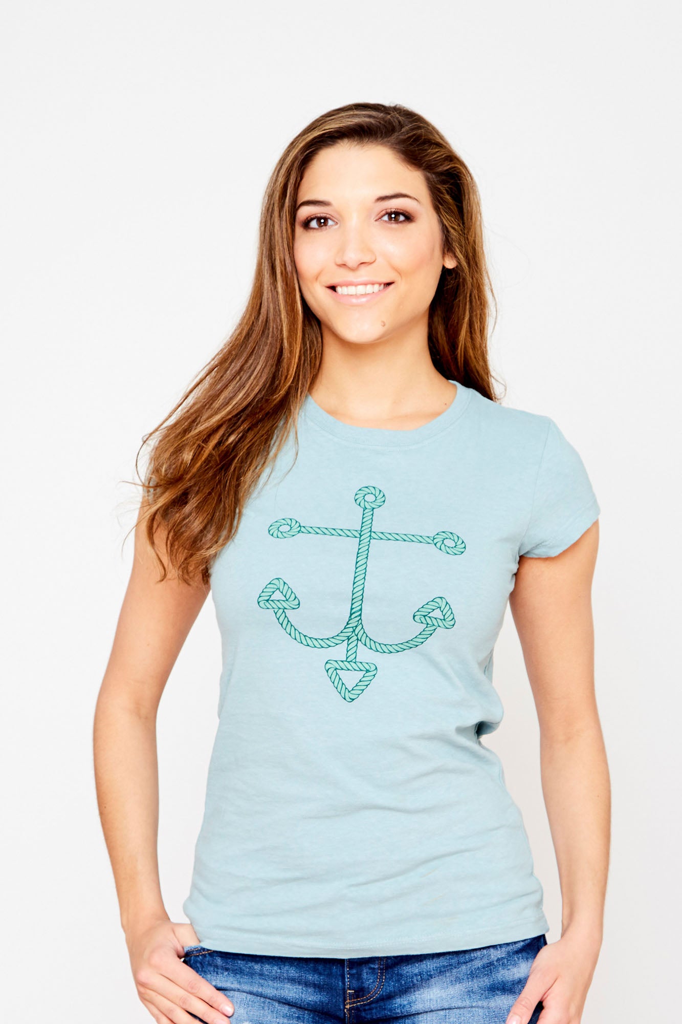 Rope Anchor Tee in Sea Foam Green