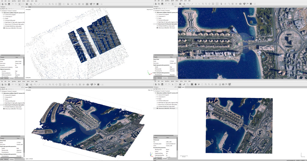 Elaborazione con Agisoft Metashape - Satellite Dubai