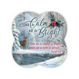 All Is Calm, All Is Bright Christmas Magnet