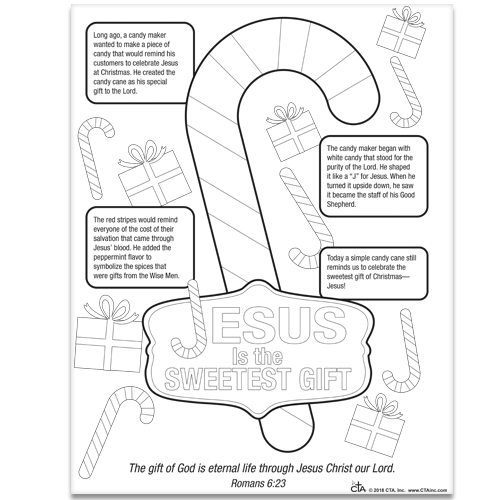 Coloring Page - Jesus is the Sweetest Gift-CTA, Inc.