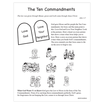 The Ten Commandment Cards - Dive into God's Word