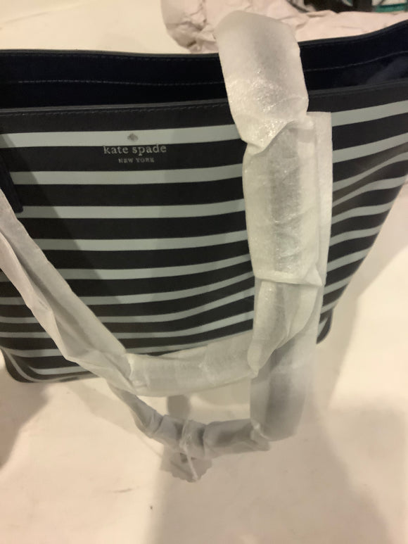Kate Spade Janie Striped Medium Tote bag navy blue and white – Cash Cow  Storage