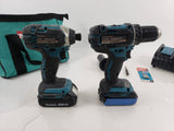 Makita 18V Compact Lithium-Ion Cordless Impact Driver and Drill Kit XDT11 XFD10