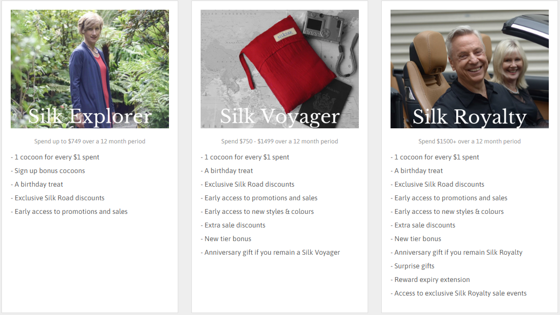 SilkLiving Rewards Programme Tiers