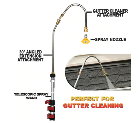 Telescopic Lance for Pressure washers cleaning Gutters Equip2clean