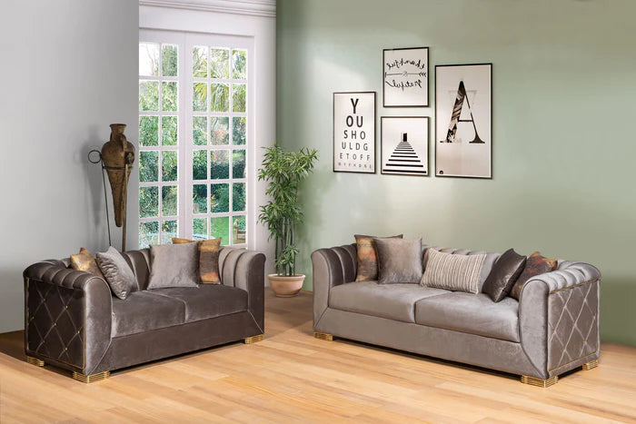 SELENA SOFA & LOVESEAT LIVING ROOM SET - MOCHA – Serra Furniture