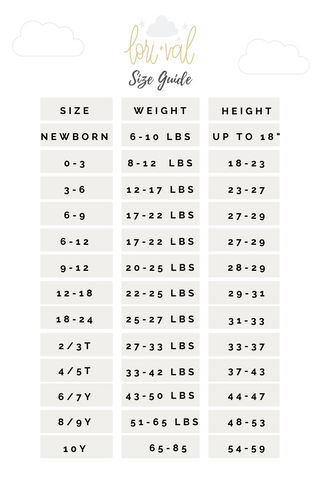 Size Chart – Lori and Val