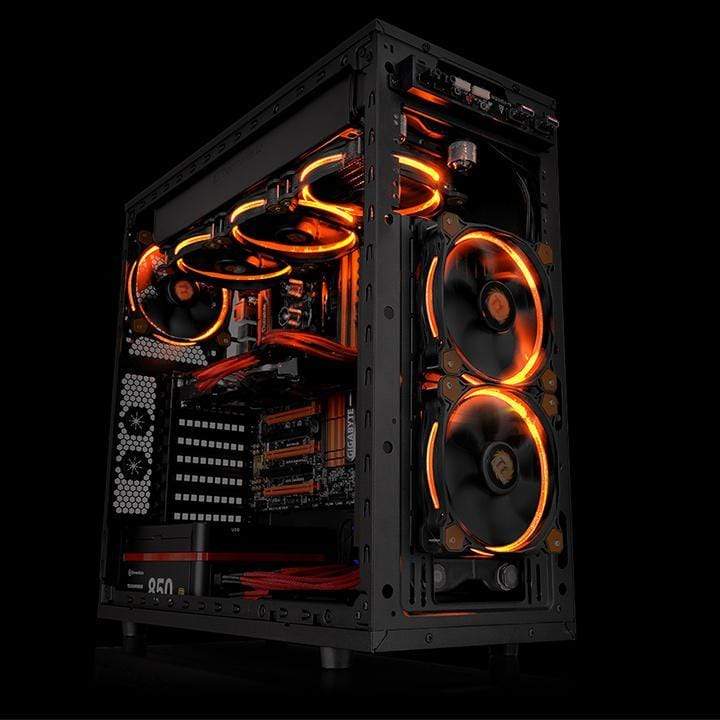 Thermaltake Riing 12 Computer Case Fan 120mm Black and Orange 1500rpm CL-F038-PL12OR-A