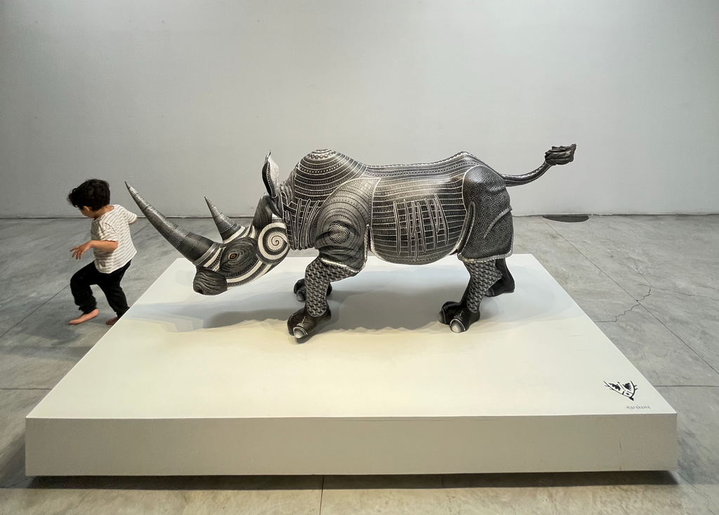 alebrije gigante rinoceronte arte mexicano fino